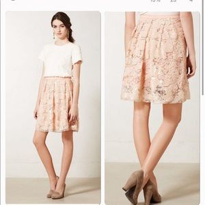 Anthropologie Flared Spark Skirt